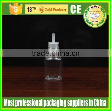 hot selling 5ml pet e-juice dropper bottle with long thin tip