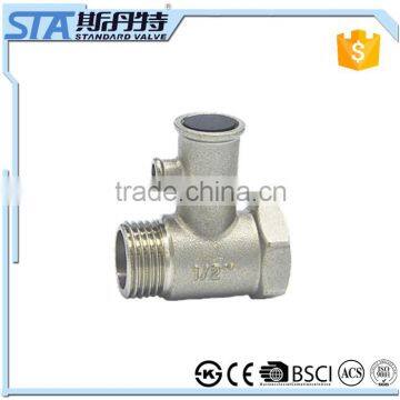 ART.5112 1/2" nickel plated medium pressure cw617n brass pressure relief safety valve for electric water heater without handle