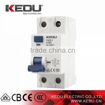 KEDU 2P 80A RCCB Circuit Breakers with VDE CB CCC CE certificated