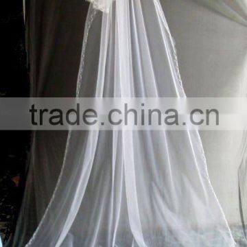 wedding veils/two layer floor touch bride veils/american net long veils 042