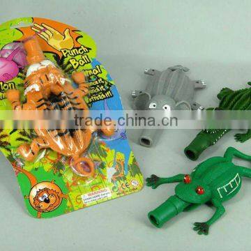 Novelty TPR Promotion Inflatable Balloon,punch animals,tiger,elephent,frog,crocodile