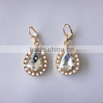 Western Australian Wedding Bridal Jewelry Crystal Earrings Necklace Set 4pcs photo-3