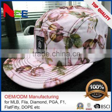 Oem&Odm Camp Cap Flat Blank Camper Cap Wholesale New Coming Camper Snapback Cap