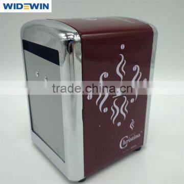 Professional manufacturer on CMYK printing bar metal napkin dispenser