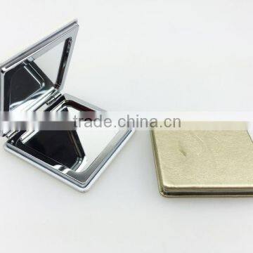 Hot sale customized design square leather mirror makeup