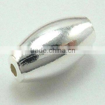 6*3mm oval 925 sterling silver beads