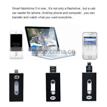 Factory Direct OTG Mobile Dual Usb Connectors Flash Drive for Samsung Iphone