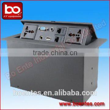 Conference Pop Up AV Socket Box with VGA+USB+Network connectors