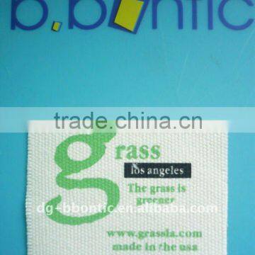 fashion grass color printed clothing label