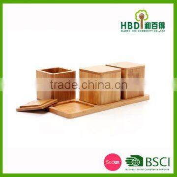 Bamboo Salt Box,bamboo Salt Keeper With Lid,bamboo Canister photo-2