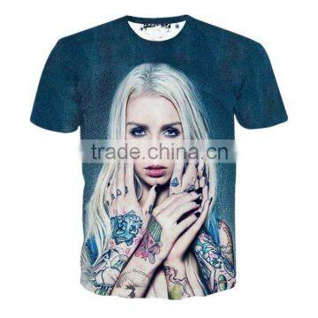 Ladies Fashion All Over Print Fancy Design T-shirt