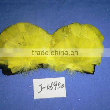 Party feather dresses short feather bra