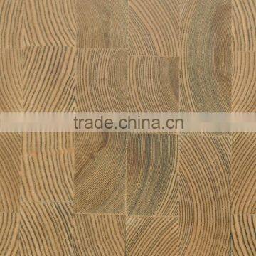 Reclaimed Elm end grain natural engineered wood parquet