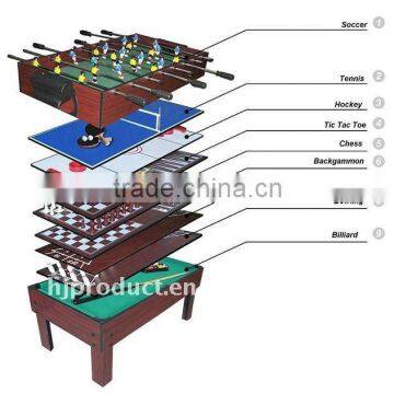 New style multifunctional game table 9 in 1 kids game table full accessories