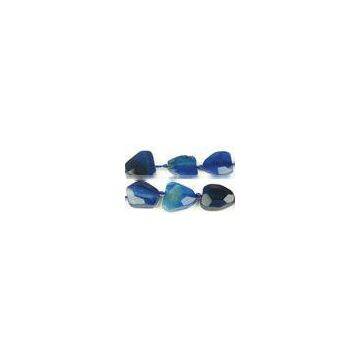 Dyed Blue Agate Gemstone Beads