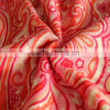 100% Polyester Super Soft Print Fleece Velboa Fabric For