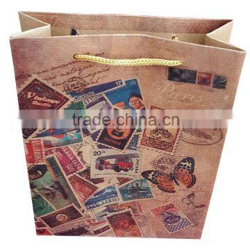 Cheap recycle kraft paper gift shopping bag