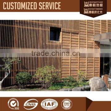 Outside solid thermowood wall panels