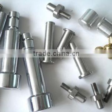 Chrome plating parts custom fabrication, stainless steel bolt/ dowel pin/ rod/ screw cap/ cap nut cnc turning parts manufacture