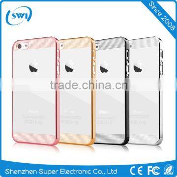 Low Price China Mobile Phone Electroplating PC Back Cases Cover For Iphone 5SE