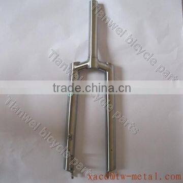 Custom Titanium mtb bike front fork with handing brush finished made in China Ti bicycle fork