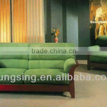 living room green color leather sofa sets