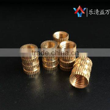 Knurled Copper Nut and Copper Card Pieces and Injection of Copper Nuts and Copper Inserts and Brass Inserts Can be Customized
