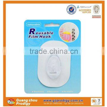 high quanity self-adhesive reusable film packaging plastic hook