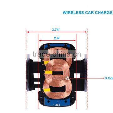 Qi-standard Wireless Charging Pad+ Car Dashboard/Windshield/Air Vent Mount Holder For Smartphones photo-3