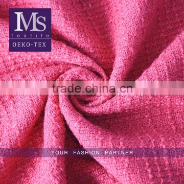 Hot Sale winter new design red wool felt fabric, viscose fabric for tweed coat for wholesale