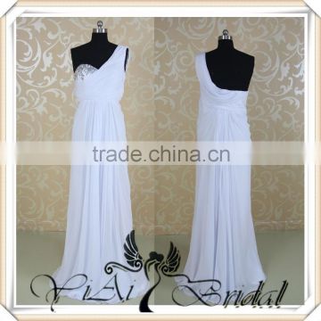 RSE261 Long White Chiffon Maternity Bridesmaid Dress Patterns