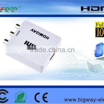 Bigway factroy hot sale HDMI2AV hdmi to av mini hdmi to av cvbs rca converter