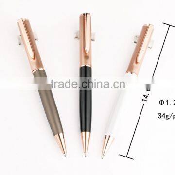 Attractive rose gold heavy metal pen and best ballpoint pen for Luxury gift