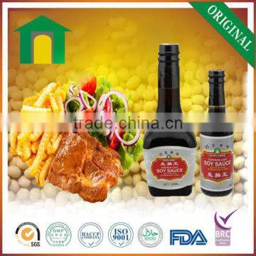 Purely fermented Halal OEM light chinese soy sauce