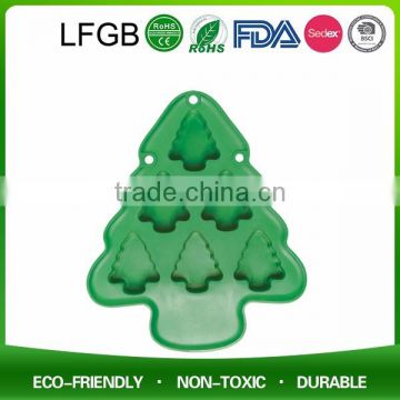 Christmas Tree Shaped Baking Cake Moulds Muffin Silicone Cupcake Moulds