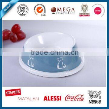 Superior Quality Stainless Steel 18/8 Pet Bowl With Melamine Base, Single Dog Feeder