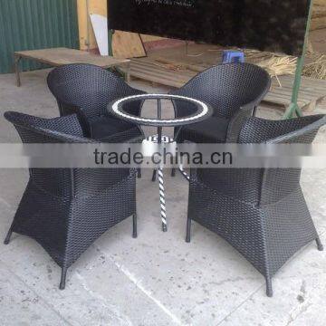 Quick service item rattan coffee table & chairs from Vietnam