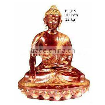 Indian antique brass buddha statue