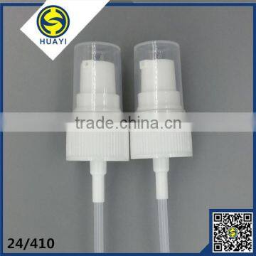 24mm cosmetic mist sprayer cream pump,white plastic 24/410 lotion pump