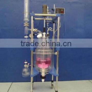 China Glass Reactor Column Reactor Three Layer Glass Reactor 20L With PTFE Sealing Price