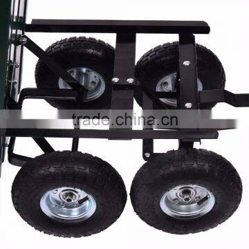 Four Wheel Plastic Tray Garden Dump Cart TC2145 photo-6