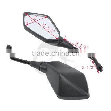 Universal 10mm Left Right Side Black Rear View Mirror For Honda Kawasaki Suzuki photo-4
