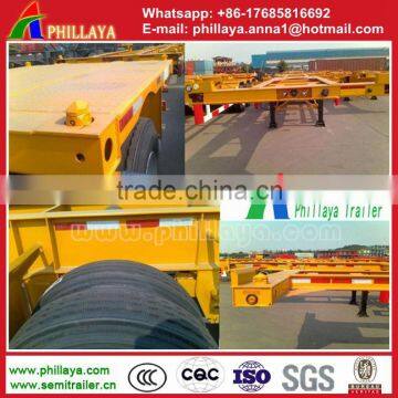 2017 40ft 3 Axle Retractable Skeletal Container Semi Trailers for Sale photo-2