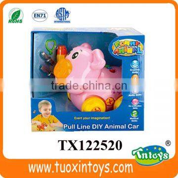 New Pull Line Cow Animal Car With Music Kids' Animal Toys photo-3