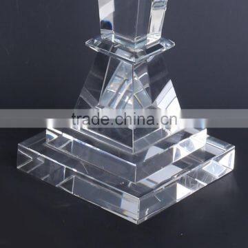 2016 Wholsale Tall Square Crystal Candle Holder for Home Decoration photo-2
