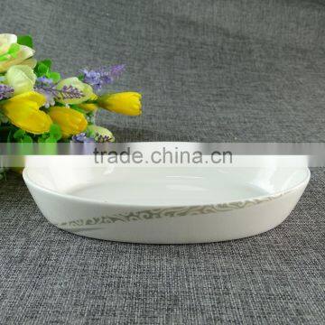 Stock Ceramic Egg Shaped Deep Plates Sets Color Box Packing photo-2