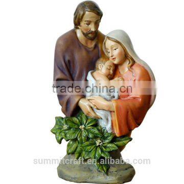 Catholic Gifts Wholesale Resin Virgin Mary Joseph and Baby Jesus Statue photo-3