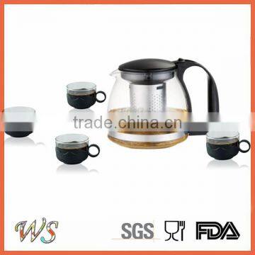 Heat Resistant Glass Tea Pot With Filter Glass Tea Kettle photo-3