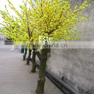 Atificial golden peach blossom flower tree for home decoration fiberglass trunk