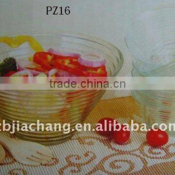 very large clear glass bowls for fruit salad